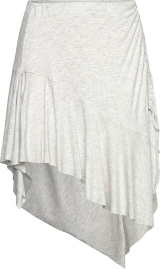 Monki Asymmetrical Midi Skirt Grey XXS
