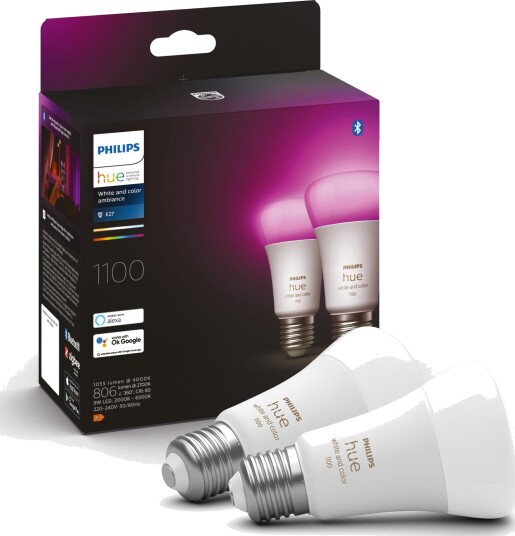 Philips Hue WCA Lyskilde 9W A60 E27 2pk - 60571 Philips Hue WCA Lyskilde 9W A60 E27 2pk - 60571