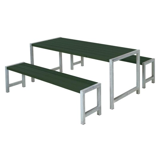 Hagebenksett PLUS Plank 186 cm Grønn Hagebenksett PLUS Plank 186 cm Grønn