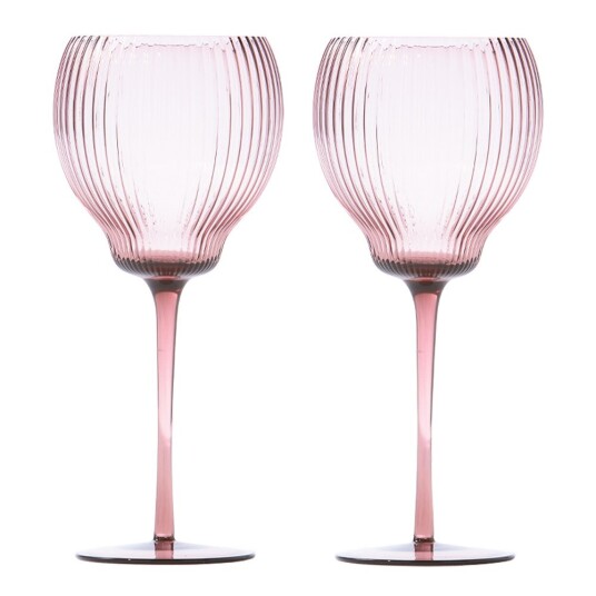 Pols Potten Pum vinglass 22 cm 2 stk lilla