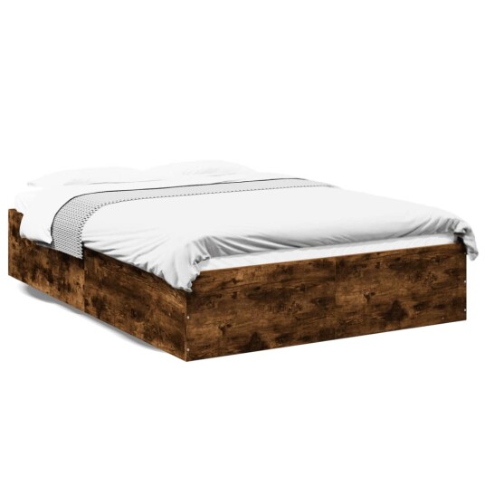 Sengeramme røkt eik 135x190 cm konstruert tre 8721102616778