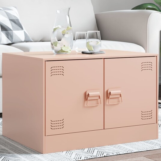  Salongbord rosa 67x50x44 cm stål 841728