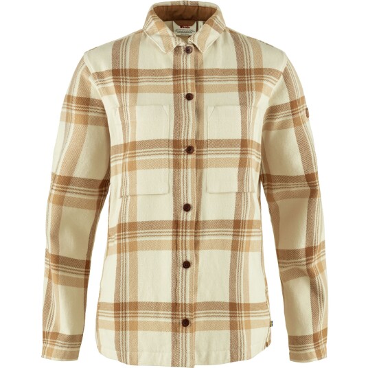 Fjellreven SINGI FLANNEL OVERSHIRT W  CHALK WHITE-DUNE BEIGE
