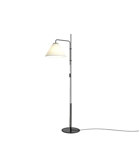 Lampefeber - Funiculi Fabric Gulvlampe Svart-Hvit Marset