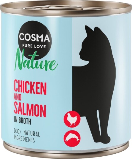 Cosma Våtfôr Nature & Laks Kylling 6 X 280 G