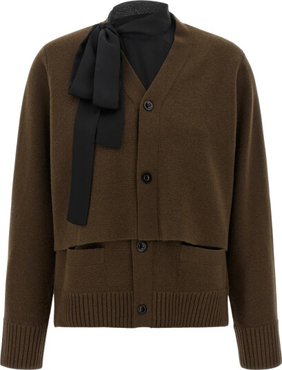 Sacai Dame Strikkevarer Brun M, Sacai Dame Strikkevarer Brun M,