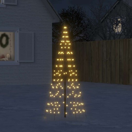 vidaXL Juletrelys på flaggstang 200 LED varmhvit 180 cm