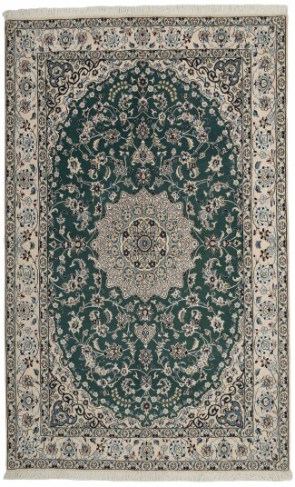 Håndknyttet. Opphav: Persia Nain 9 LA Teppe 155x245