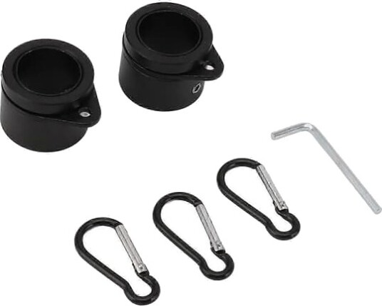 2 stk. G3/4 flaggstangringer aluminiumslegering 360° roterende anti wrap spinnende flaggstang monteringsklippsett svart