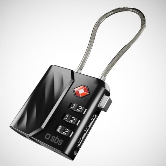 Sbs Tefindlock, Kombinasjonslås For Bagasje, Alle Merker, Svart, 60 Db, 45 Mm, 14 Mm
