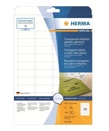 HERMA film labels - 1200 label(s) - 21.2 x 45.7 mm HERMA film labels - 1200 label(s) - 21.2 x 45.7 mm