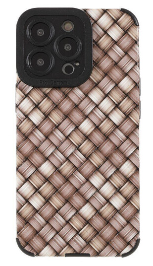 INCOVER iPhone 13 Pro Fleksibelt Deksel - Vevd Tekstur - Brun