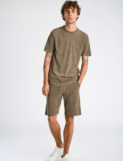Lindbergh Shorts Terry - Brown - S