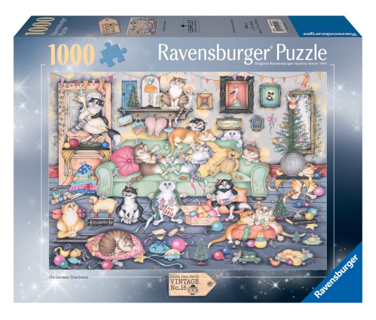 Ravensburger - Puzzle Crazy Cats Christmas Crackers 1000p  12001244 