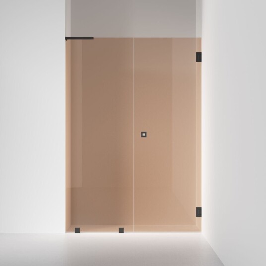 INR Iconic Nordic Rooms Dusjnisje ARC 4 Original Måltilpasset Svart Matt / Høyre Bronse Glass