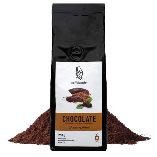 Kaffekapslen Sjokolade Kaffe - kaffekapslen - 250 g. malt kaffe Kaffekapslen Sjokolade Kaffe - kaffekapslen - 250 g. malt kaffe