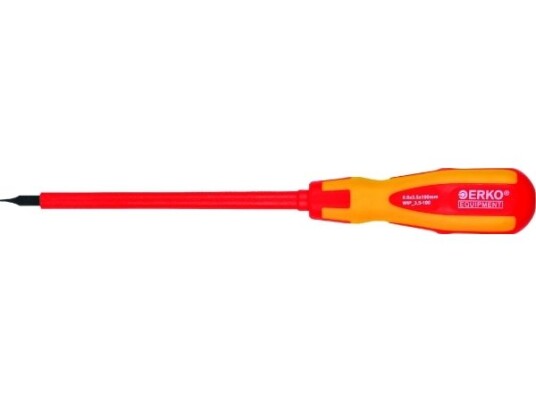 Erko Insulated Flat Screwdriver 3.5 X 100Mm (Wip_3,5-100) Erko Insulated Flat Screwdriver 3.5 X 100Mm (Wip_3,5-100)