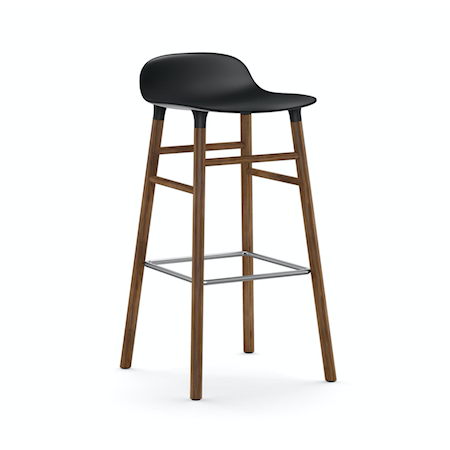 Form Barstol Svart/Valnøtt 75 cm Form Barstol Svart/Valnøtt 75 cm