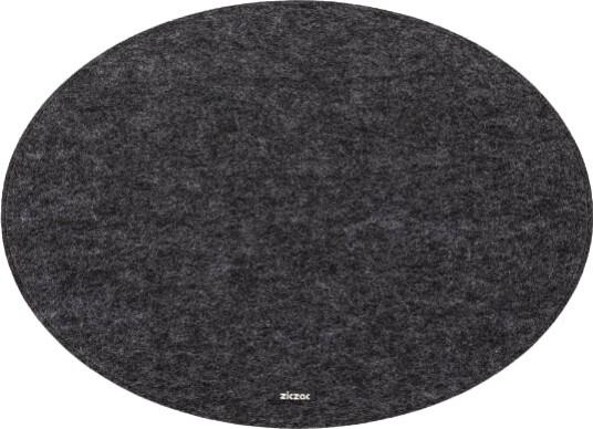 ZicZac - Nuno dekkebrikke 45x33 cm oval mørk grå