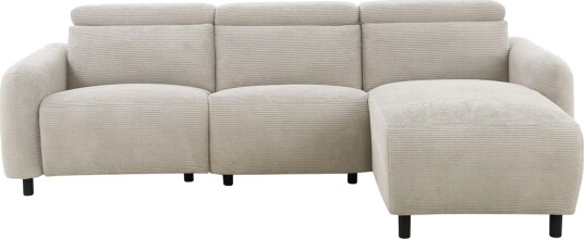 Reclinersofa med hjørne Loft24 Hjørnesofa Loft24 Skaane med elektrisk recliner Vit Höger Manchester