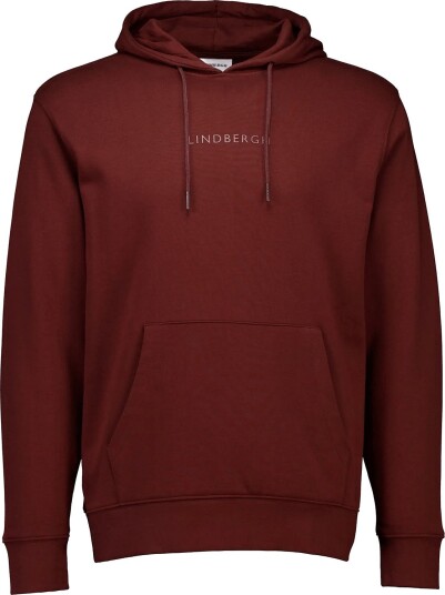 Lindbergh Logo Chest Print Hoodie Sweat Burgundy XXXL