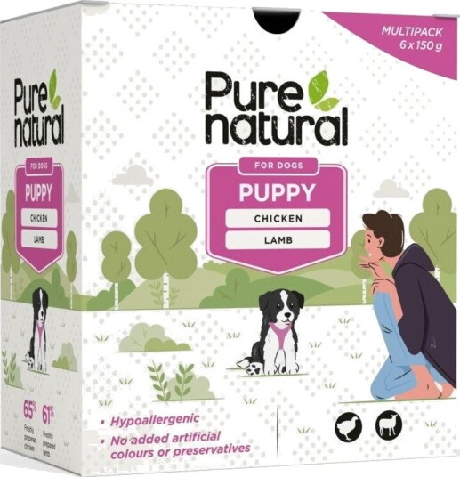 Purenatural våtfôr Valp Puppy Kornfritt Våtfôr til