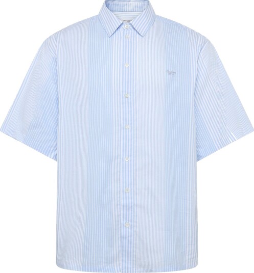 Maison Kitsune Oversized Short Sleeve Shirt Blue S