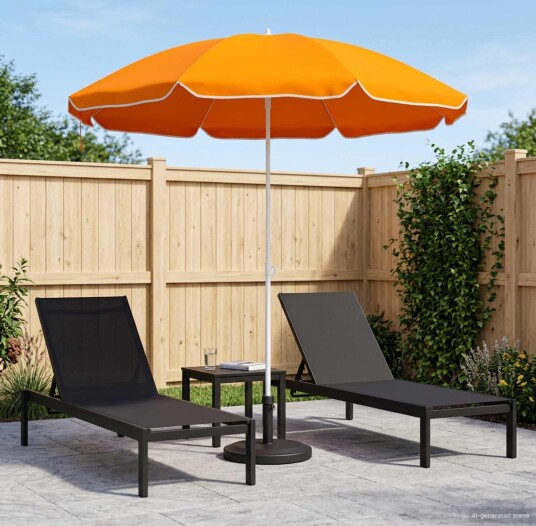 vidaXL Hageparasol 240 cm 170T polyester Oransje