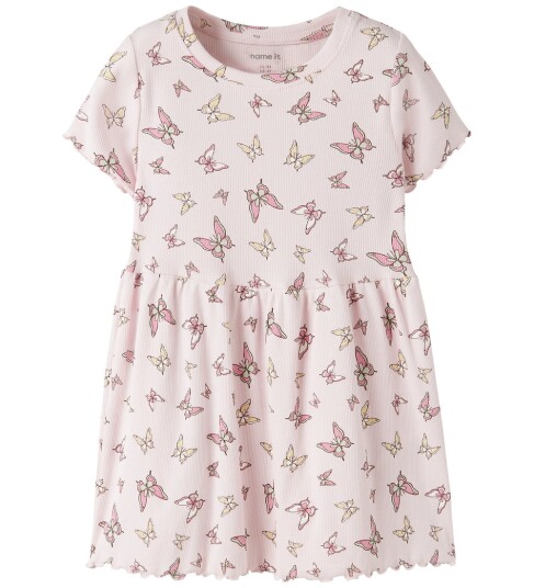 Name It Kjole Rib NmfVemma Vugge Rosa/Sløyfe Name It 7 år (122) Kjole