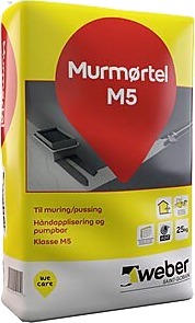 Weber murmortel m5 i plastsekk 25 kg Weber murmortel m5 i plastsekk 25 kg