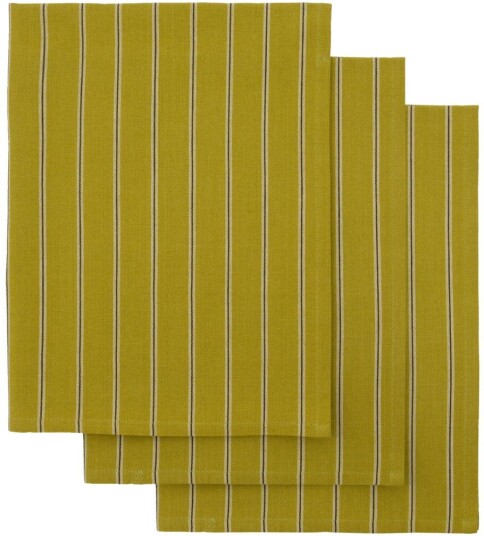 House Doctor Cook kjøkkenhåndkle 55x75 cm 3 pakning Sennepsgul