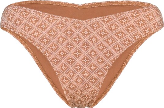 Rip Curl Moon Geo Hi Leg Cheeky Brown L Rip Curl Moon Geo Hi Leg Cheeky Brown L
