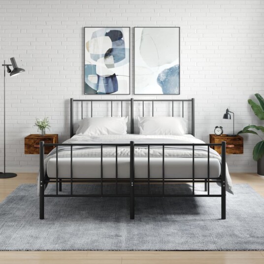 vidaXL Veggmonterte nattbord 2 stk røkt eik 35x35x20 cm vidaXL Veggmonterte nattbord 2 stk røkt eik 35x35x20 cm