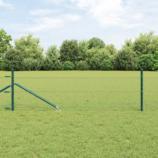 Gjerde med innlegg. grønn 0.5 x 50 m PVC belagt stål