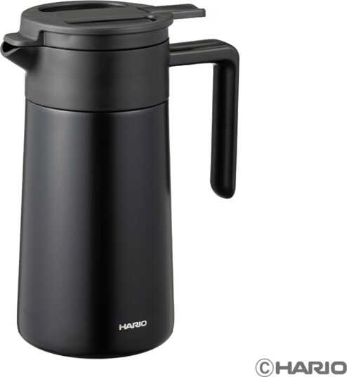 Hario Double-Walled Thermal Pot with Ceramic Coating - 600ml , Black