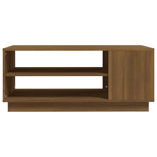 vidaXL Salongbord brun eik 102x55x43 cm sponplate