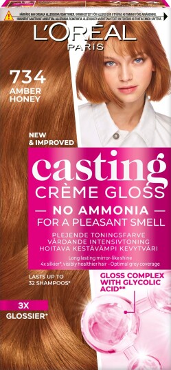 L"Oréal Paris Casting Crème Gloss 734 Amber Honey L"Oréal Paris Casting Crème Gloss 734 Amber Honey