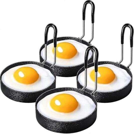 Eggring i rustfritt stål Pannekakepanne for stekte egg og omeletter 4 stk Lh 1