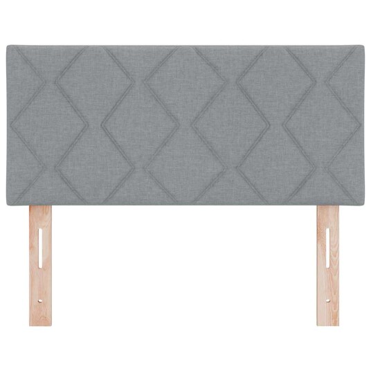 LED Hodegjerde Diamantmønster Lysegrå 90 cm Stoff