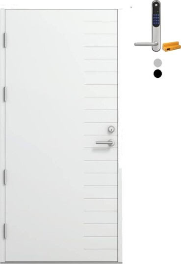Ytterdør Bygg1 Fjell 06 Hvit med Yale Doorman Classic Home