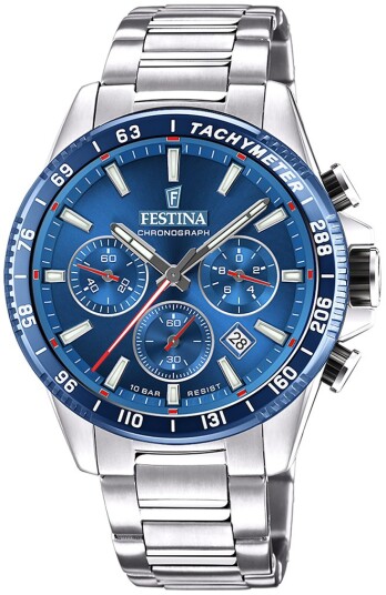Festina Herreklokke F20560 3 Timeless Blå/Stål Ø45 mm
