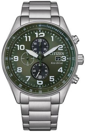 Citizen Herreklokke CA0770 72X Eco Drive Grønn/Stål Ø43 mm Citizen Herreklokke CA0770 72X Eco Drive Grønn/Stål Ø43 mm