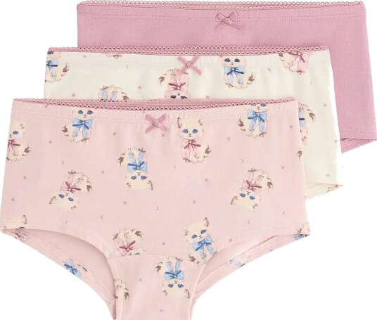 Lindex 3 Pack Hipster Briefs Pink 86/92