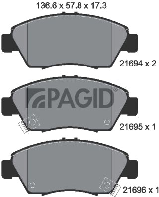PAGID T3018N Bremseklosser