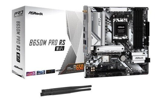ASRock B650M PRO RS WIFI - AMD B650 - AMD AM5 socket - DDR5 RAM - Micro-ATX ASRock B650M PRO RS WIFI - AMD B650 - AMD AM5 socket - DDR5 RAM - Micro-ATX