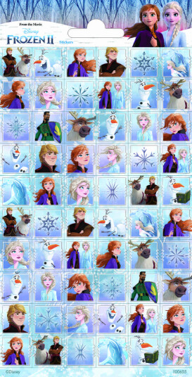 Frozen II 60 stk klistremerker klistremerke frost anna elsa