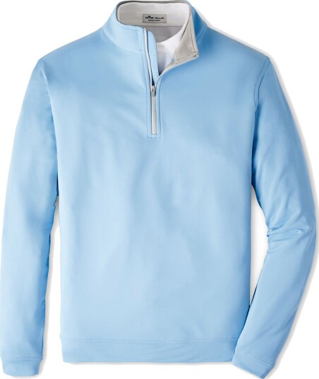 Peter Millar Perth Performance Quarter Zip Blå Golfgenser herre Cottage Blue X Large
