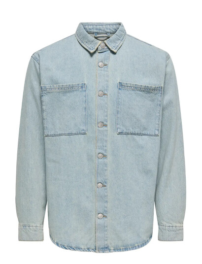 ONLY & SONS Onsalp Box Tai Dnm Jacket - Blue - M ONLY & SONS Onsalp Box Tai Dnm Jacket - Blue - M