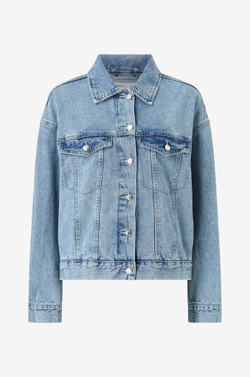 Gina Tricot Denim jakke Loose Denim Jacket Blå