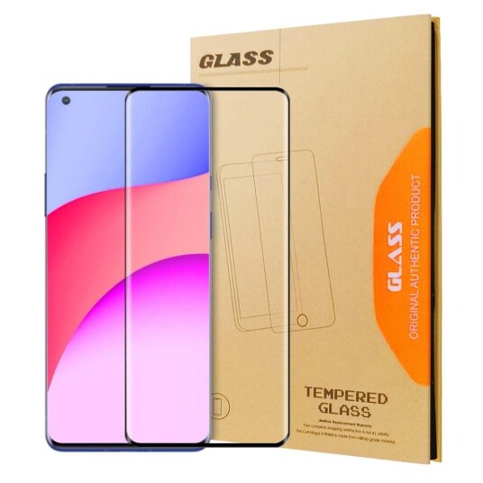 INCOVER OnePlus 8 Pro Beskyttelsesglass - Full-Fit - Skjermbeskytter - 9H - Svart